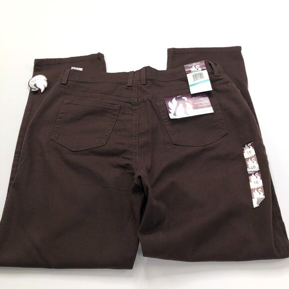 Gloria Vanderbilt Amanda Classic Fit NEW 16 (Fits 34W 31L) High Rise Jeans Brown - Picture 1 of 10
